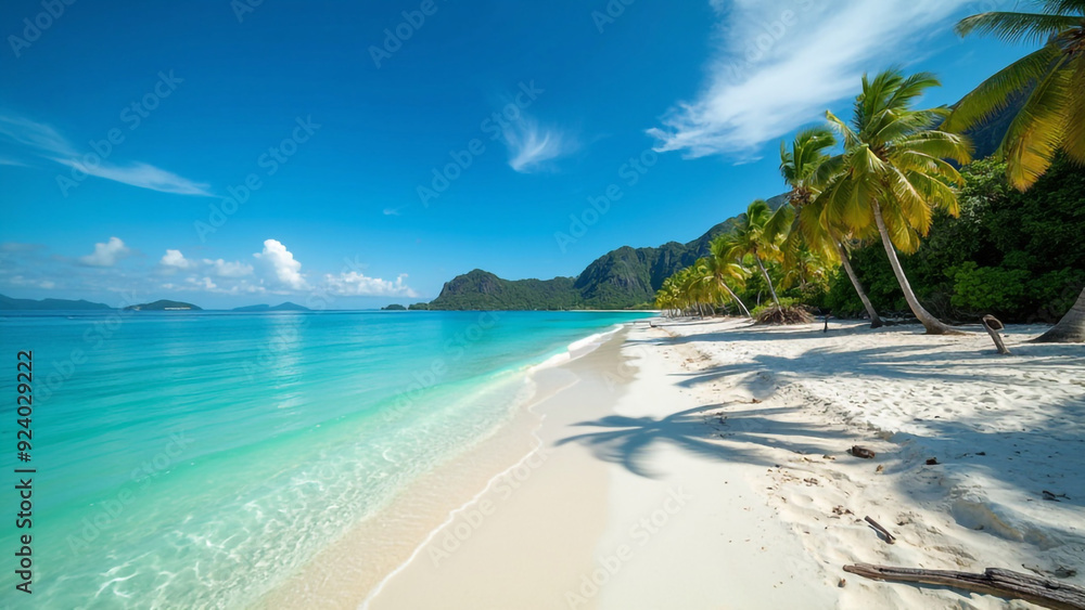 Fototapeta premium beach with palm trees