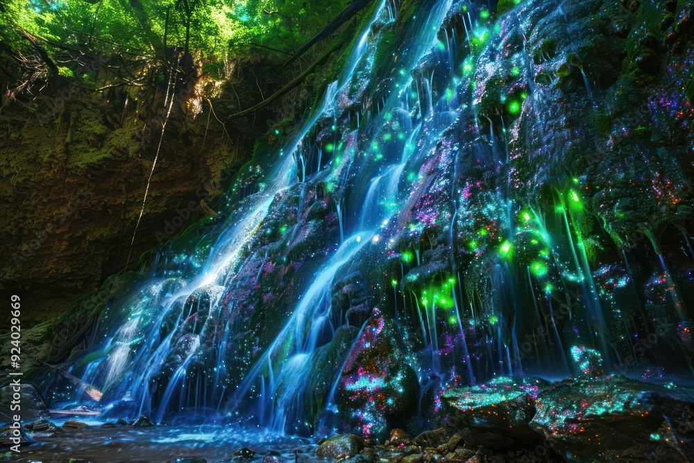 waterfall in the forest waterfall in the forest