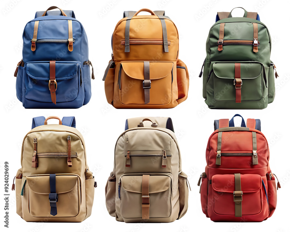 Fototapeta premium backpack isolated on white background.AI GENERATED