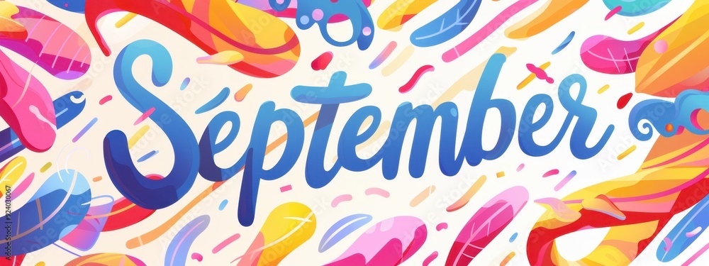 Colorful lettering on a white background that says Colorful lettering on a white background that says