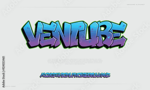 Street Graffiti Tag Font, handwritten Typography vector art. A, B, C, D, E, F, G, H, I, J, K, L, M, N, O, P, Q, R, S, T, U, V, W, X, Y, Z and Arab numerals 0, 1, 2, 3, 4, 5, 6, 7, 8, 9 Graffiti font.