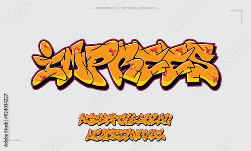 Street Graffiti Tag Font, handwritten Typography vector art. A, B, C, D, E, F, G, H, I, J, K, L, M, N, O, P, Q, R, S, T, U, V, W, X, Y, Z and Arab numerals 0, 1, 2, 3, 4, 5, 6, 7, 8, 9 Graffiti font.