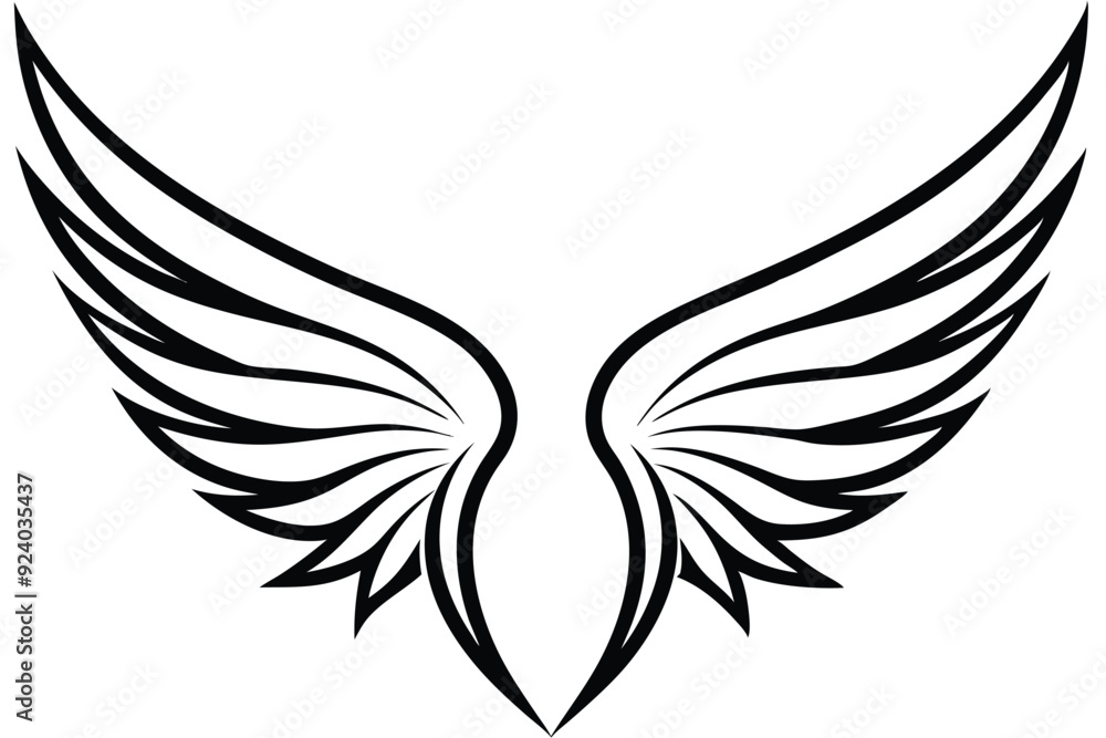 Obraz premium eagle with wings vector illustration 