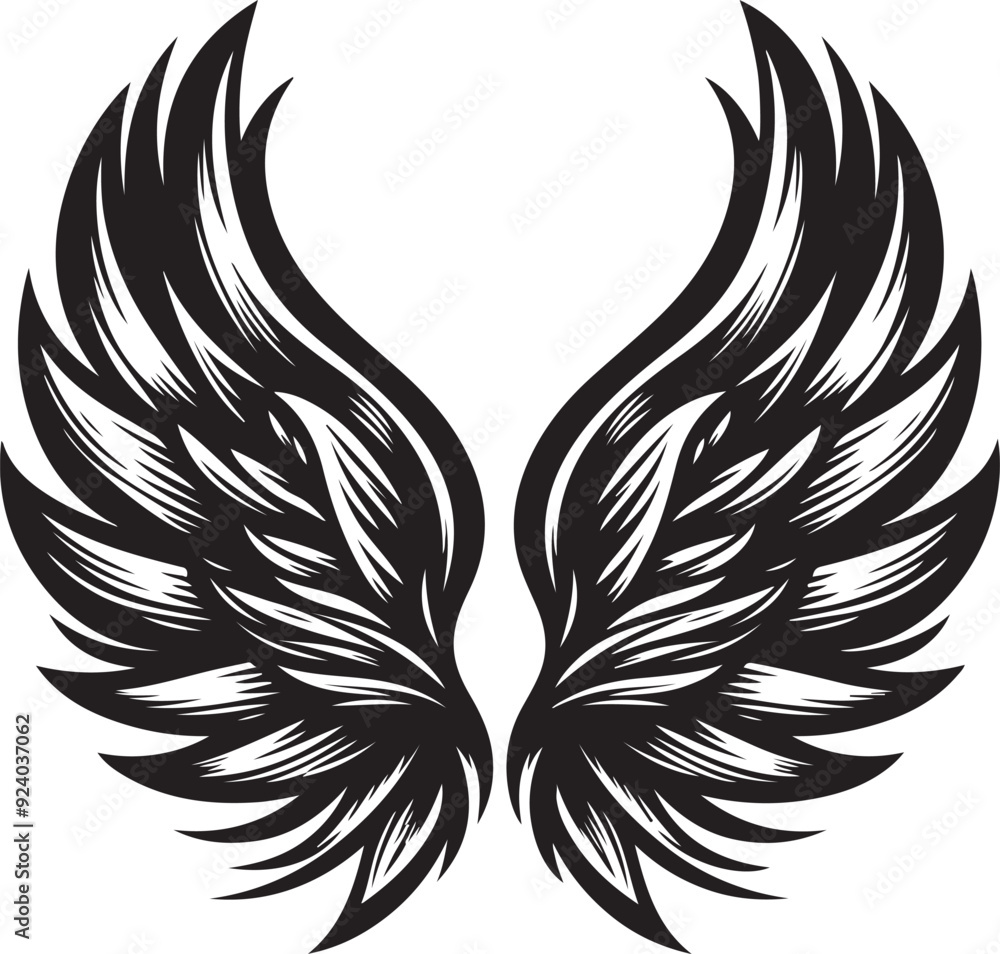 Obraz premium eagle with wings vector illustration 