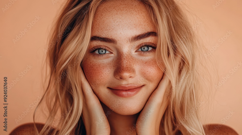 The radiant smiling woman. The radiant smiling woman.
