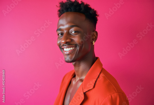 Portrait photography, headshot photo of a stylish gorgeous person, posing for a commercial promotional diversity photoshoot