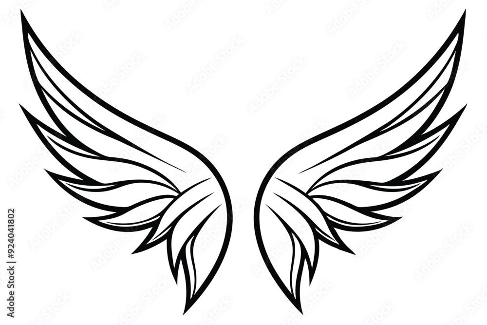 Fototapeta premium eagle with wings vector illustration 
