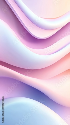 Abstract 2D animation with flowing geometric shapes and soft gradients, harmonically paced to serve as a visually engaging background for text overlay photo