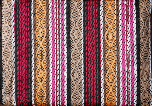colorful striped woolen fabric texture