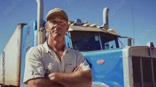 The confident truck driver photo