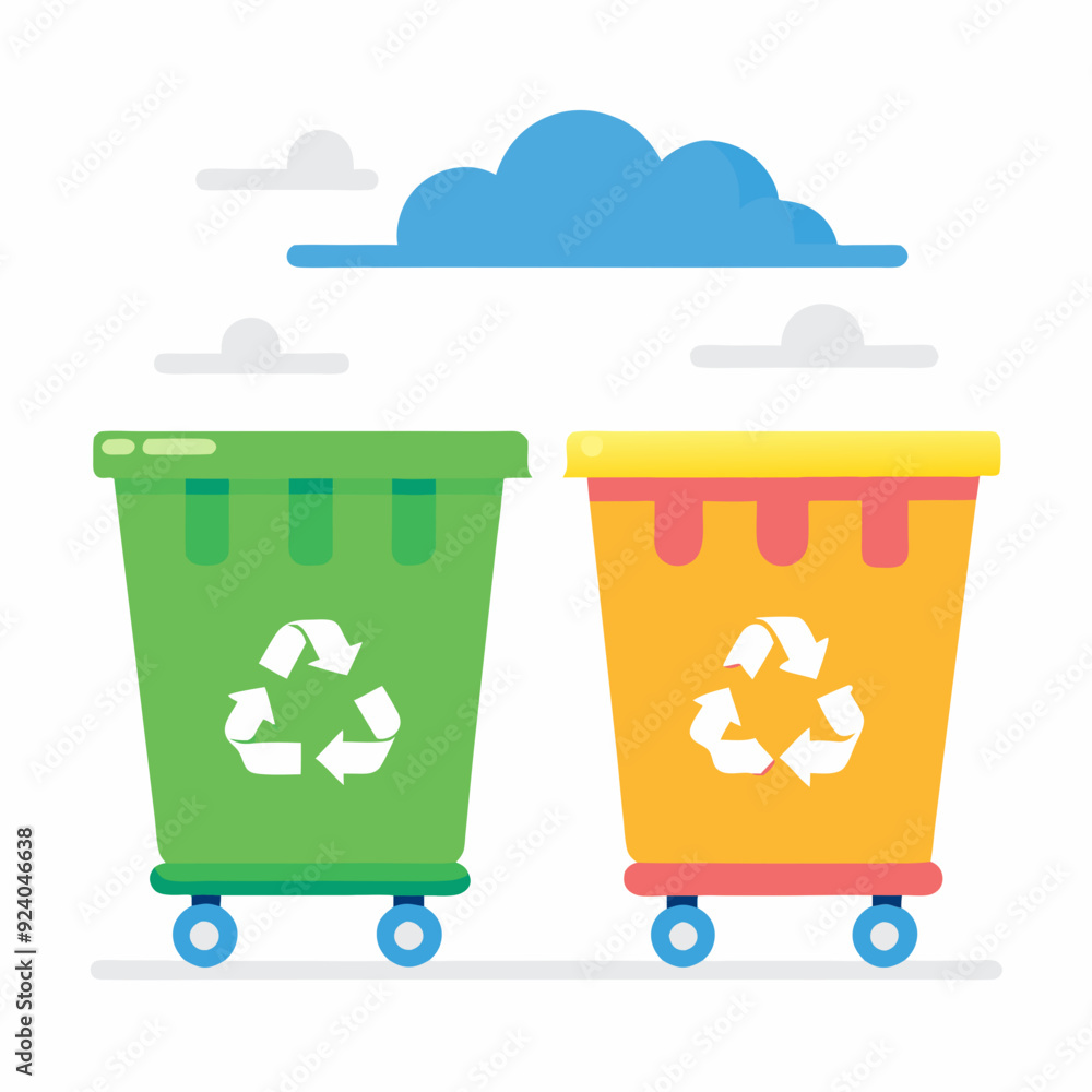 Garbage dumpster can set stock illustration Garbage dumpster can set stock illustration