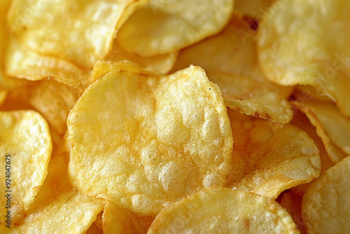 Crispy Potato Chips Close-Up