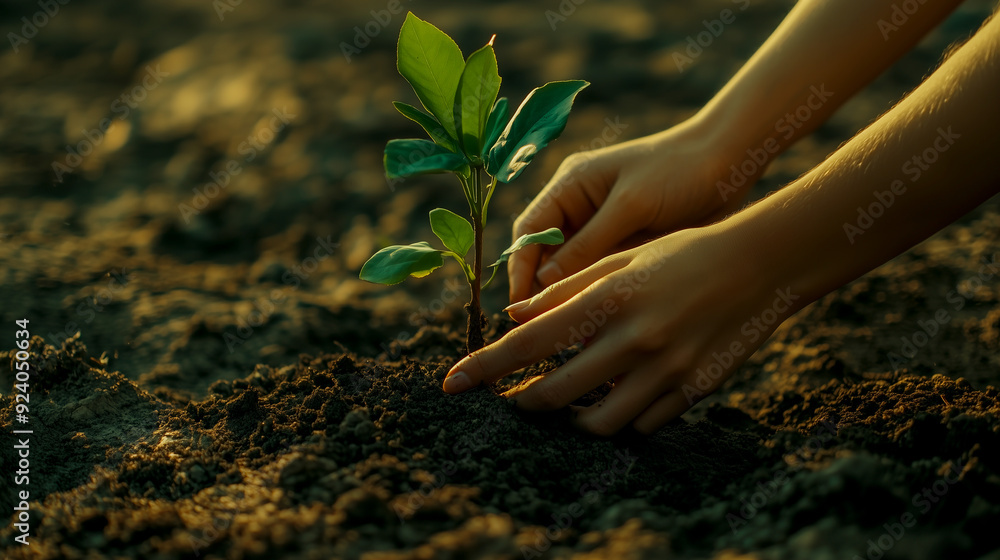 Fototapeta premium hands holding plant