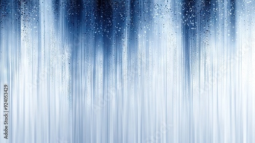  A blue and white background with numerous water droplets scattered at the lower portion of the picture