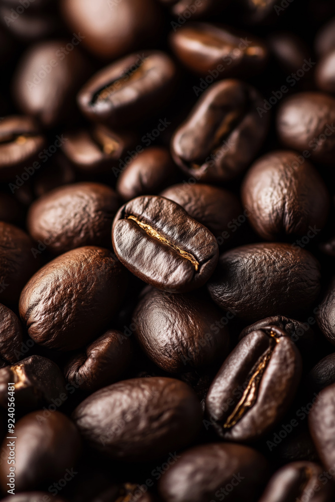 Close-up of coffee beans stacked together Close-up of coffee beans stacked together