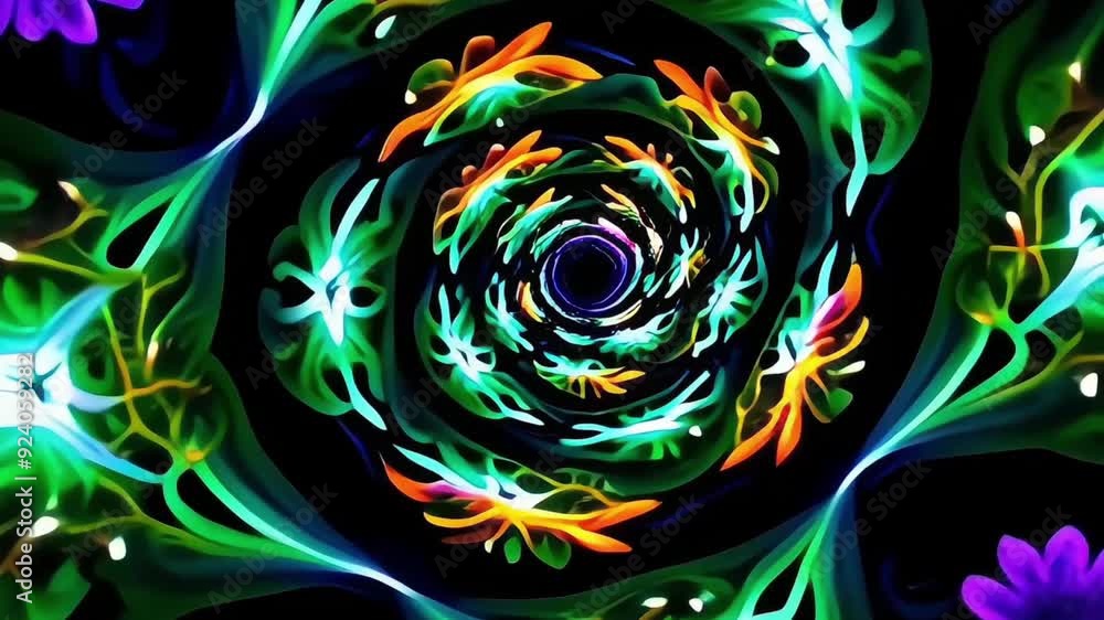 abstract background seamless pattern of moving artsy intricate bright fantastic flowers and leaves, abstract background seamless pattern of moving artsy intricate bright fantastic flowers and leaves,