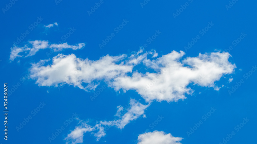 White cloud in blue sky in sunny weather White cloud in blue sky in sunny weather