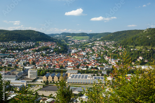 Blick auf Albstadt-Ebingen v. Kuhfelsen, Schwäbische Alb (Zollernalbkreis) photo