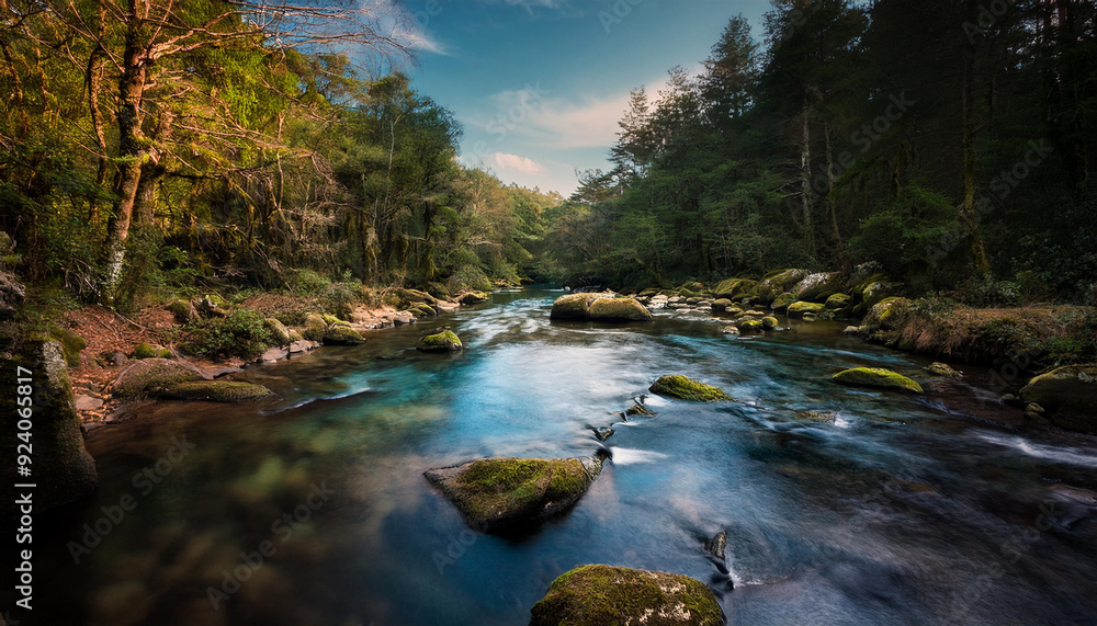 Obraz premium river in the forest