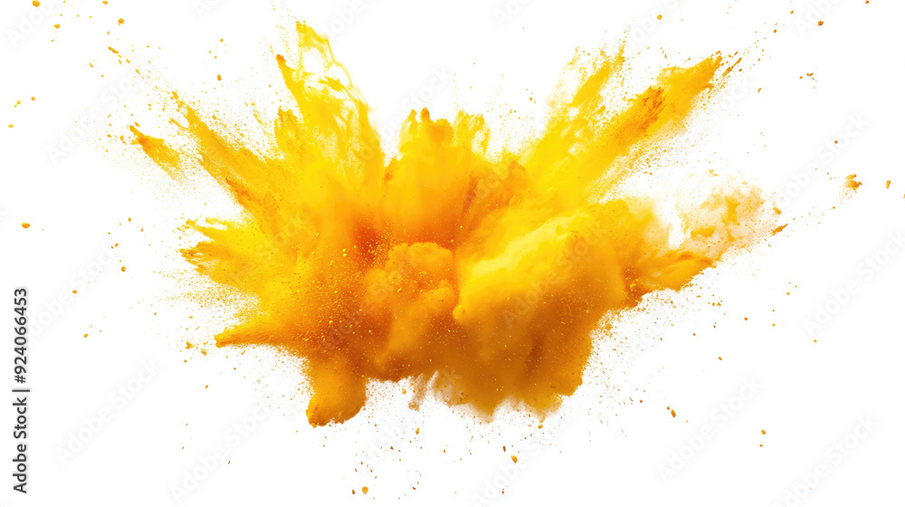 Yellow explosion transparent background