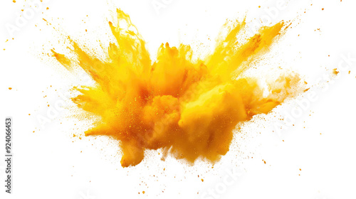 Obraz na płótnie Yellow explosion transparent background w salonie