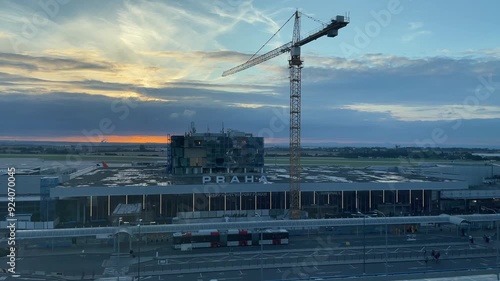 View on the Prague airport photo