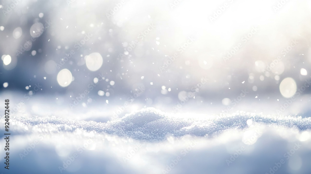 Snowy Floor Bokeh Background Wallpaper White Christmas Winter Copy Space Snowy Floor Bokeh Background Wallpaper White Christmas Winter Copy Space