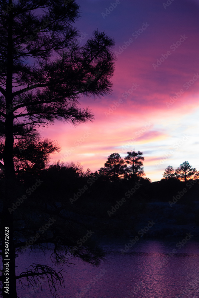 Fototapeta premium arizona purple sunset
