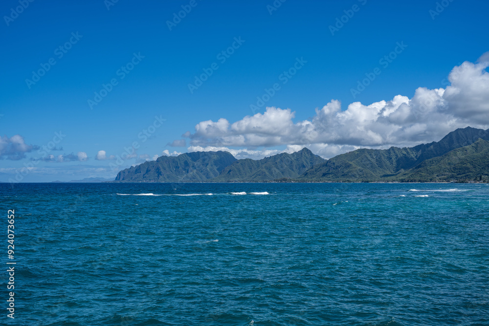 Lāʻie Point State Wayside,Oahu, Hawaii. Koʻolau Range is a name given to the dormant fragmented remnant of the eastern or windward shield volcano of the Hawaiian island of O
Lāʻie Point State Wayside,Oahu, Hawaii. Koʻolau Range is a name given to the dormant fragmented remnant of the eastern or windward shield volcano of the Hawaiian island of O