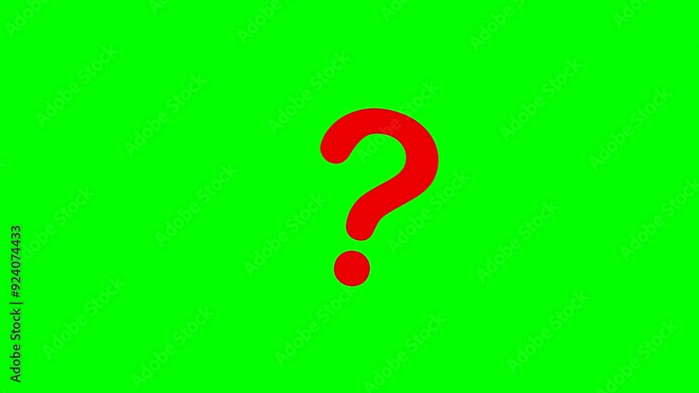 Questions Mark Animated on Green Screen. Questions Marks White Animated with black background Questions Mark Animated on Green Screen. Questions Marks White Animated with black background