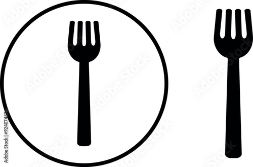 Illustration of the fork icon. A vector fork icon 
