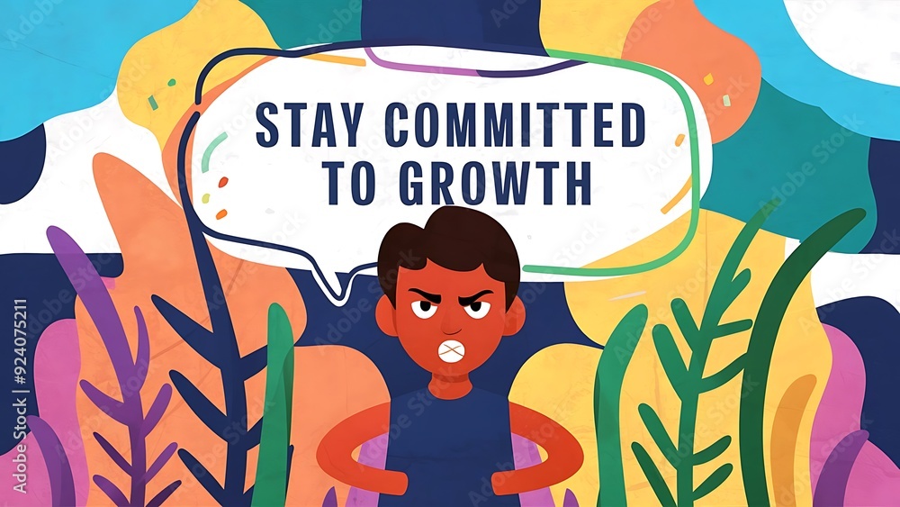 Stay committed to growth (T-shirt Design Motivational Quote, Illustartion,Typography,Banner,Poster) Stay committed to growth (T-shirt Design Motivational Quote, Illustartion,Typography,Banner,Poster)