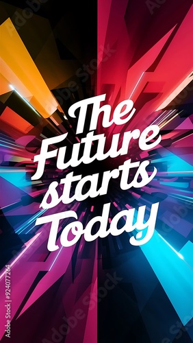 The future starts today (T-shirt Design Motivational Quote, Illustartion,Typography,Banner,Poster)