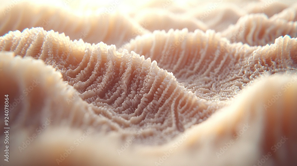 A clear photo of the top of a coral with a blurred image of the middle and bottom sections A clear photo of the top of a coral with a blurred image of the middle and bottom sections