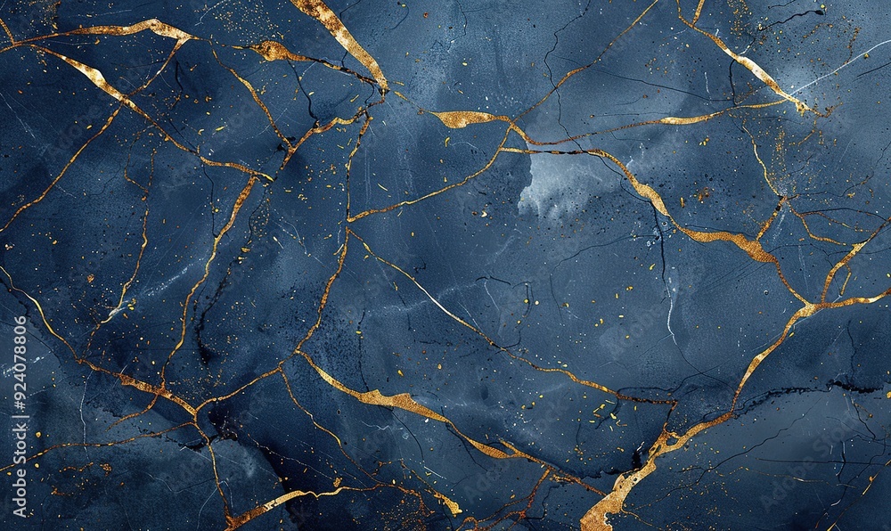 Fototapeta premium black marble background with golden veins