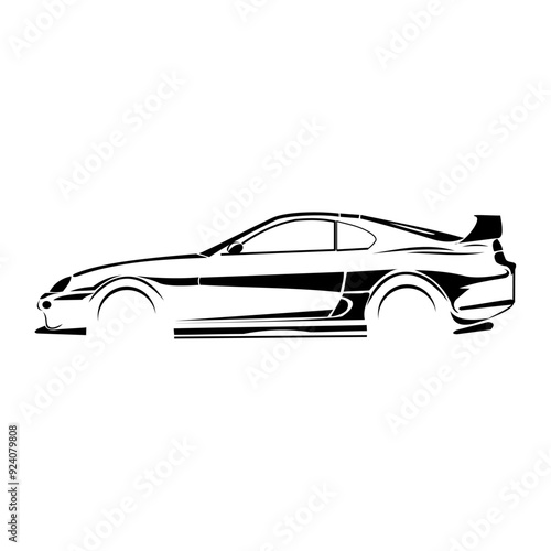 Illustration car of supra mk4