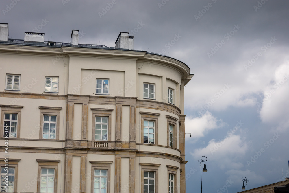 Obraz premium Warsaw, Poland, Europe, 5 August 2024: Churches, historical buildings and streets