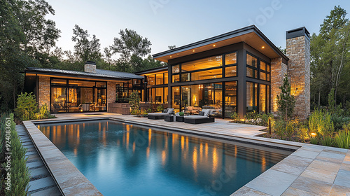 An upscale residence with a lavish pool