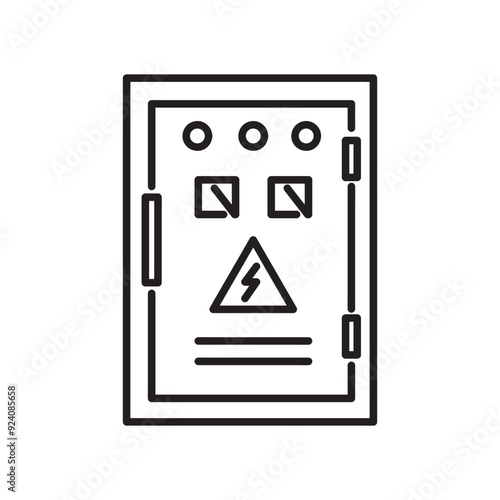 electrical box panel icon vector illustration design template