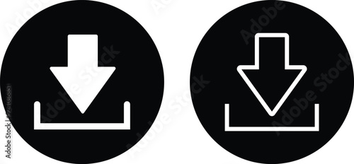 Download icons set. Black line and flat vector collection isolated on transparent background. Contains such icon as Website, Mobile, File, Folder, Cloud and more. Expanded Stroke. upload logo or mark