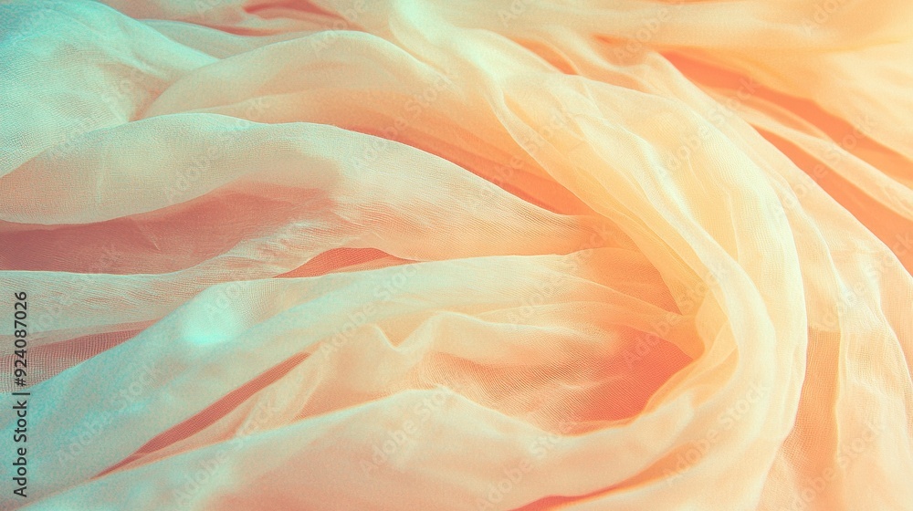 Obraz premium a white cloth with a blurred fabric below it