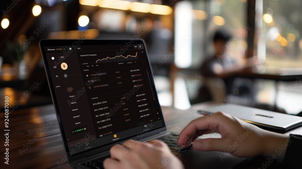 A sleek digital wallet shows cryptocurrency holdings and detailed transaction history for easy management.