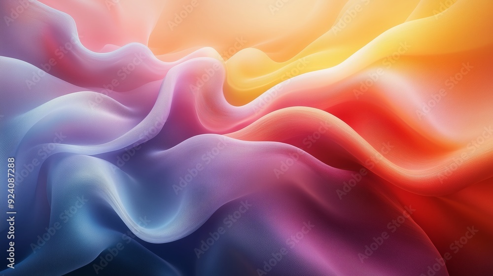 Obraz premium Soft swirls of vibrant colors blend seamlessly in an abstract composition showcasing movement and light