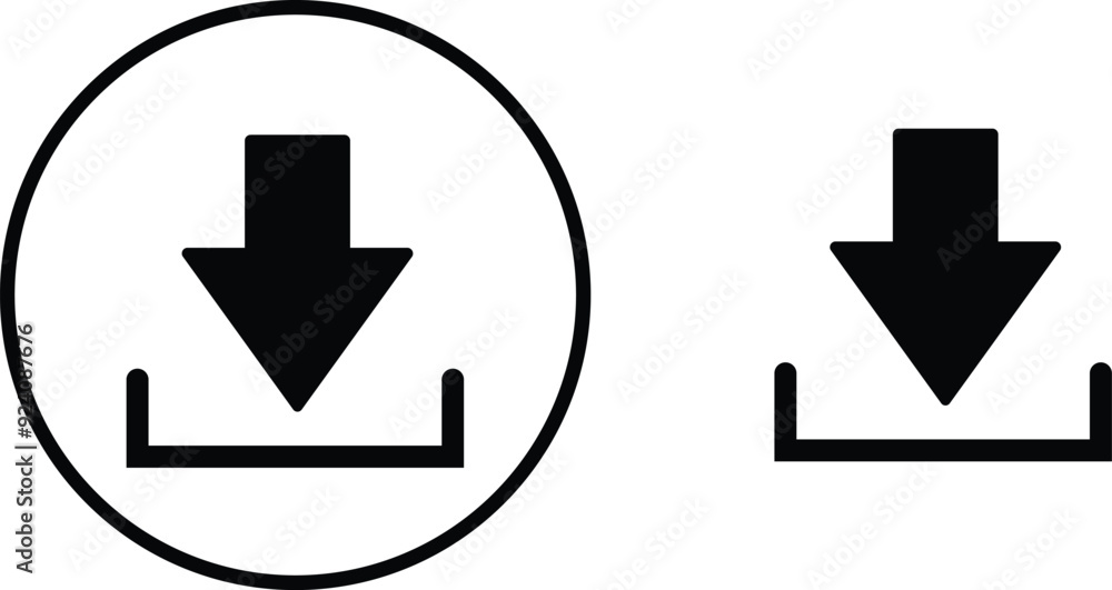 Download icons set. Black line and flat vector collection isolated on transparent background. Contains such icon as Website, Mobile, File, Folder, Cloud and more. Expanded Stroke. upload logo or mark Download icons set. Black line and flat vector collection isolated on transparent background. Contains such icon as Website, Mobile, File, Folder, Cloud and more. Expanded Stroke. upload logo or mark