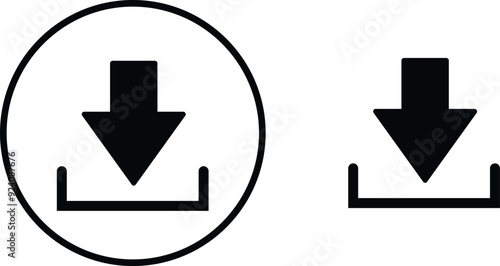 Download icons set. Black line and flat vector collection isolated on transparent background. Contains such icon as Website, Mobile, File, Folder, Cloud and more. Expanded Stroke. upload logo or mark