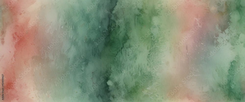 Fototapeta premium Blush Pink and Mint Green Watercolor Texture: Seamless Artistic Background with Natural Pastel Gradients