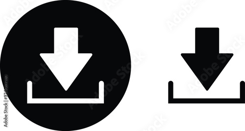 Download icons set. Black line and flat vector collection isolated on transparent background. Contains such icon as Website, Mobile, File, Folder, Cloud and more. Expanded Stroke. upload logo or mark
