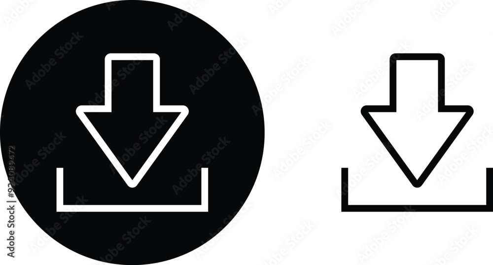 Download icons set. Black line and flat vector collection isolated on transparent background. Contains such icon as Website, Mobile, File, Folder, Cloud and more. Expanded Stroke. upload logo or mark Download icons set. Black line and flat vector collection isolated on transparent background. Contains such icon as Website, Mobile, File, Folder, Cloud and more. Expanded Stroke. upload logo or mark