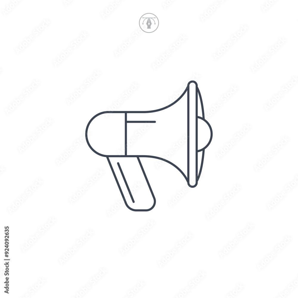 Megaphone icon symbol vector illustration isolated on white background Megaphone icon symbol vector illustration isolated on white background