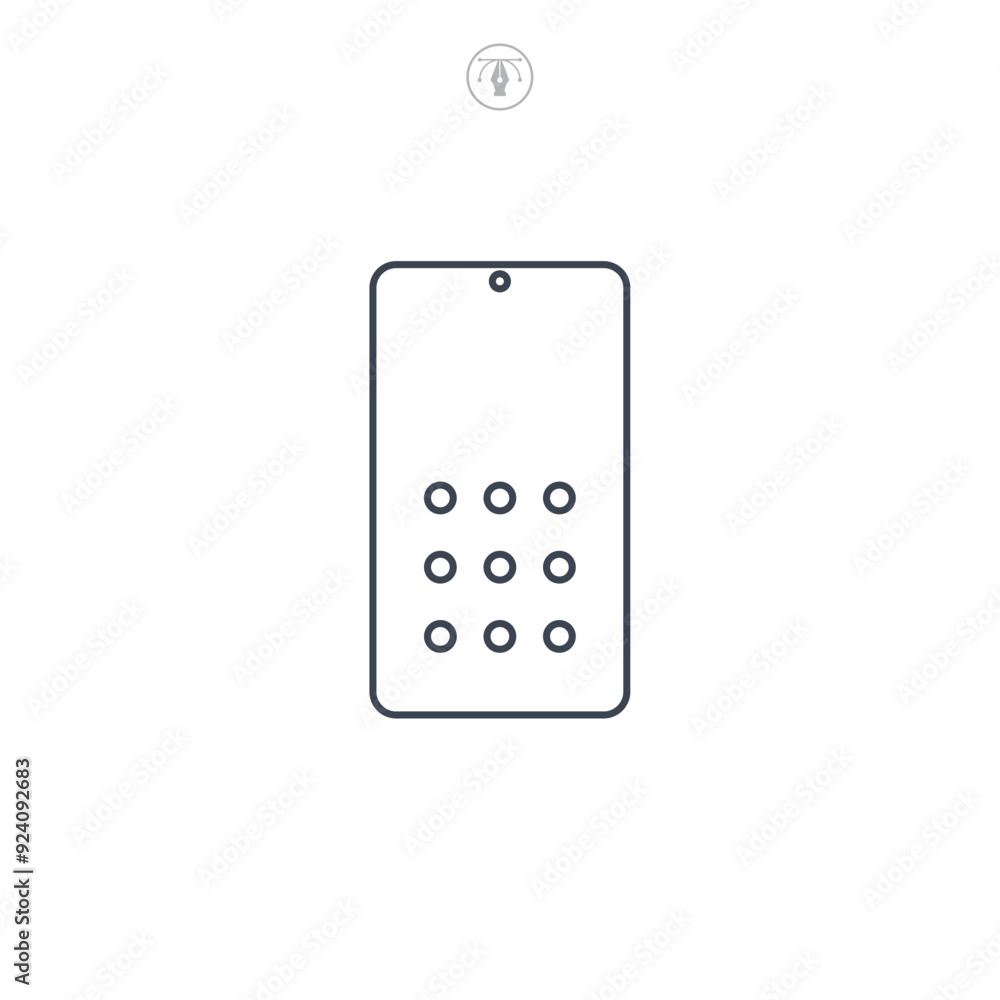 Mobile Device smartphone icon symbol vector illustration isolated on white background Mobile Device smartphone icon symbol vector illustration isolated on white background